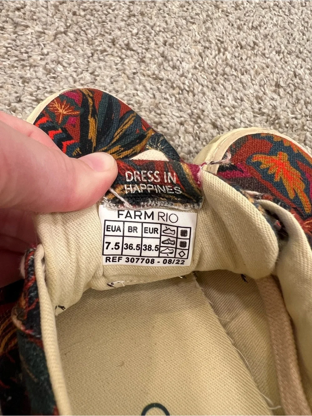 FARM Rio Women's Botanical Print Canvas Platform Sneaker - Size 7.5